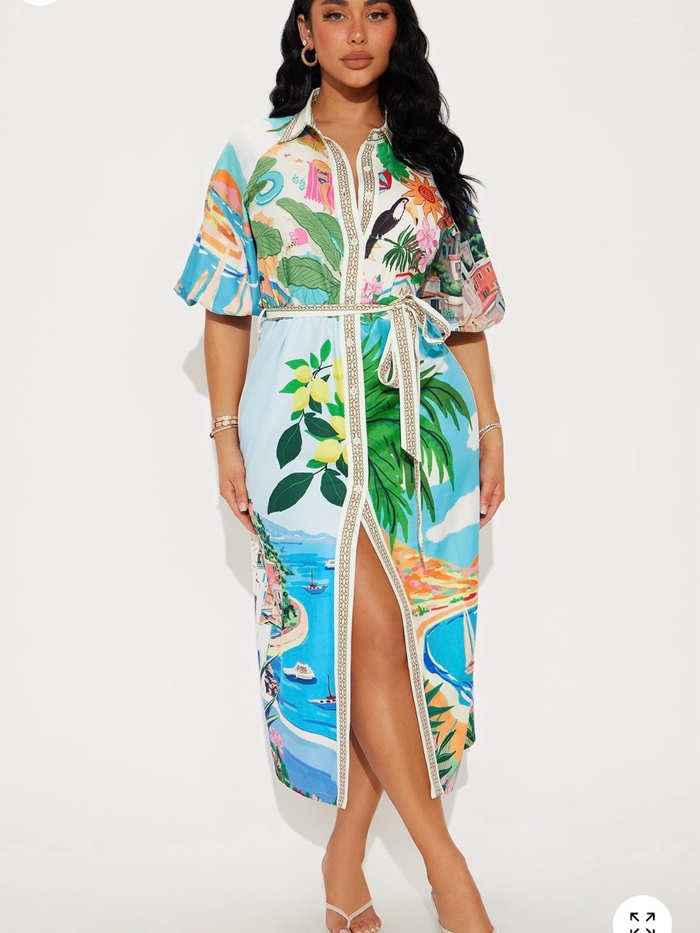 Fashionnova Midi Shirt Dress NWT (size XL)